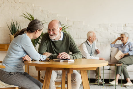 talking to elderly about finances